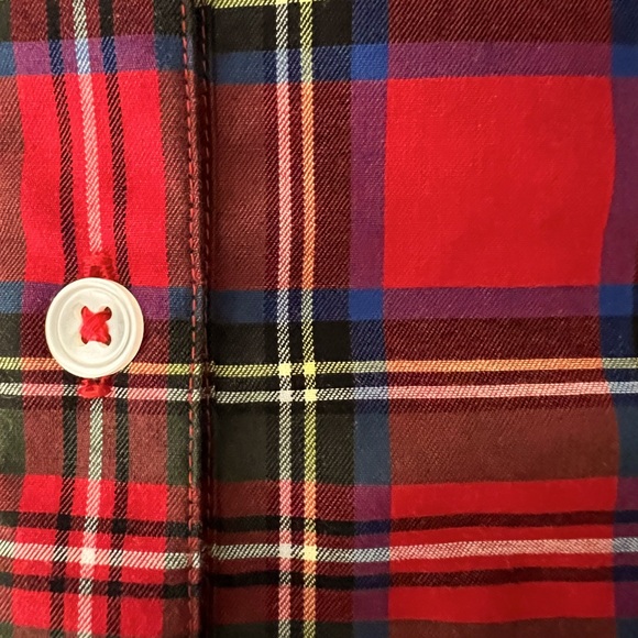 Royal Stewart Plaid Wrinkle Free Blouse  14P - Picture 6 of 10